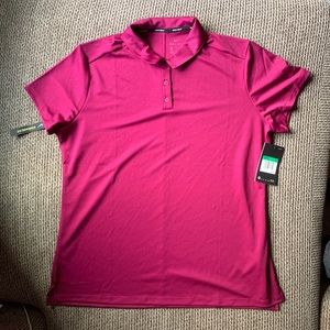 NWT Nike Magenta Collared Short Sleeve Dri-Fit Tee